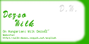 dezso wilk business card